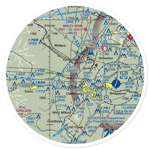 Ruth Field (WV28) VFR Sectional Sticker (30 mile)
