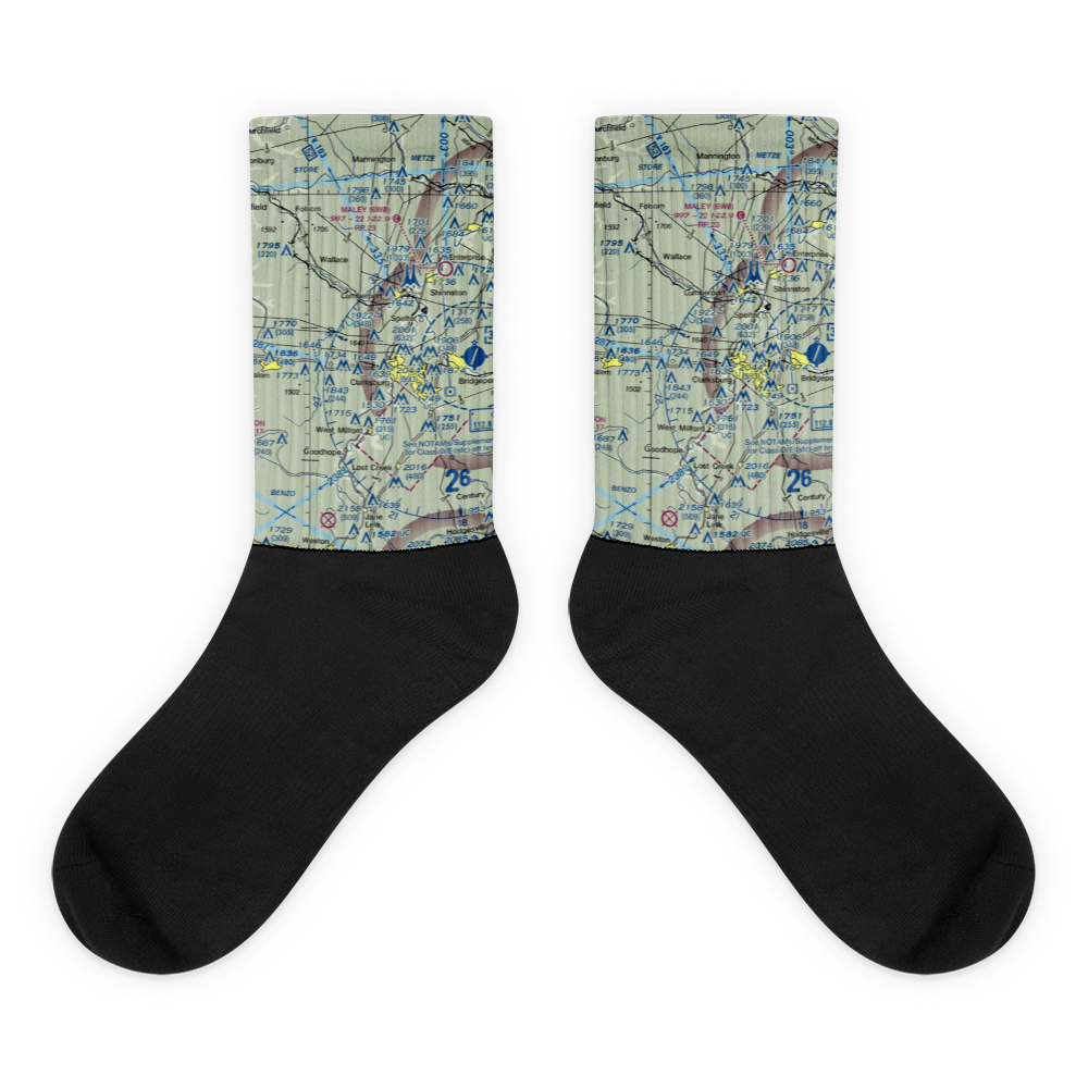 Ruth Field (WV28) VFR Sectional Socks 