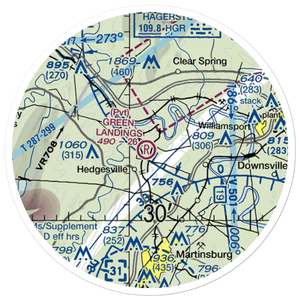 Green Landings Airport (WV22) VFR Sectional Sticker (20 mile)
