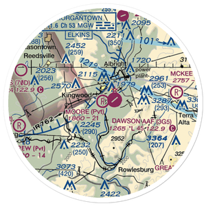 Moore Field (WV19) VFR Sectional Sticker (20 mile)