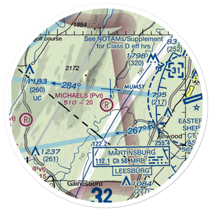 Michaels Farms Airport (WV17) VFR Sectional Sticker (20 mile)