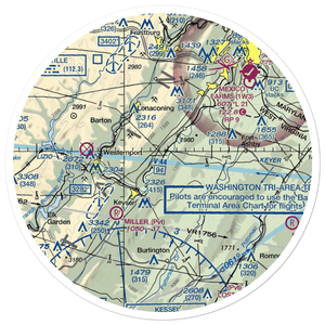 Gerstell Farms Airport (WV15) VFR Sectional Sticker (30 mile)