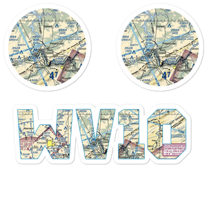 Peterstown Airport (WV10) VFR Sectional Sticker Pack