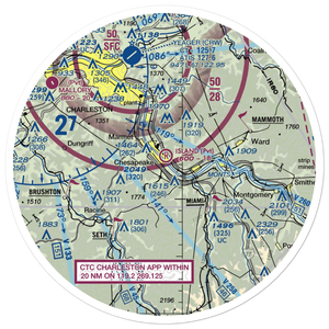 Island Airport (WV08) VFR Sectional Sticker (30 mile)