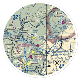 Lee Massey Airport (WV01) VFR Sectional Sticker (30 mile)