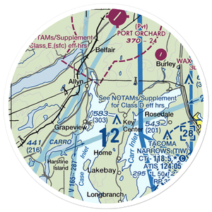 Rocky Bay Airport (WT77) VFR Sectional Sticker (20 mile)