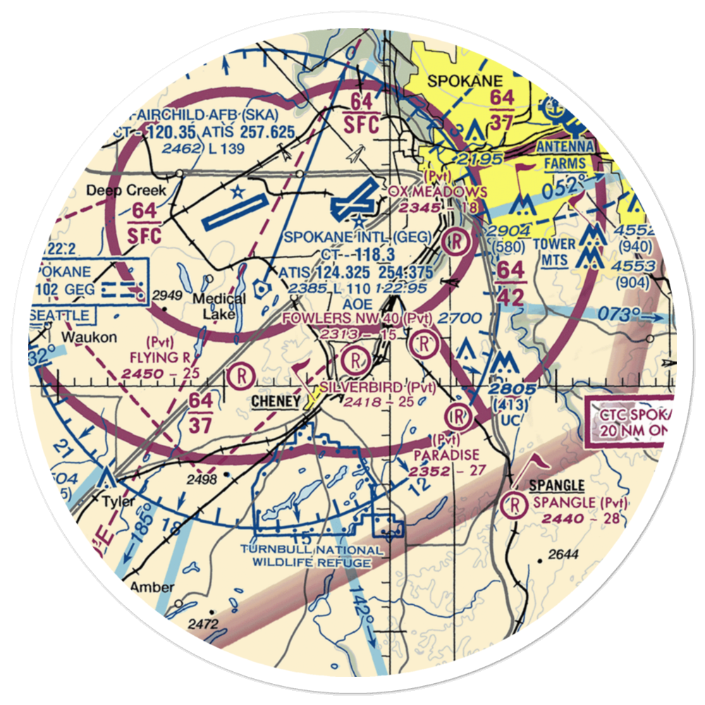 Reed Airport (WT24) VFR Sectional Sticker (30 mile) 