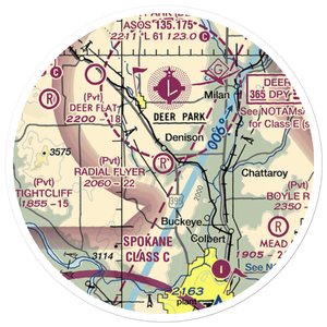 Deer Park / Radial Flyer Airport (WT21) VFR Sectional Sticker (20 mile)