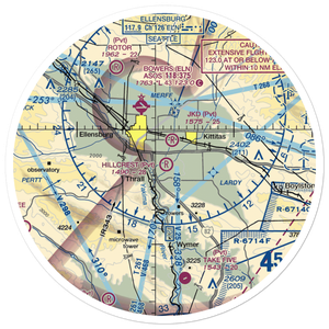 Hillcrest Farms Airport (WT01) VFR Sectional Sticker (30 mile)