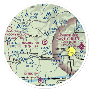 Hughes Airport (WS96) VFR Sectional Sticker (20 mile)