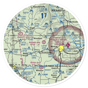 Hughes Airport (WS96) VFR Sectional Sticker (30 mile)
