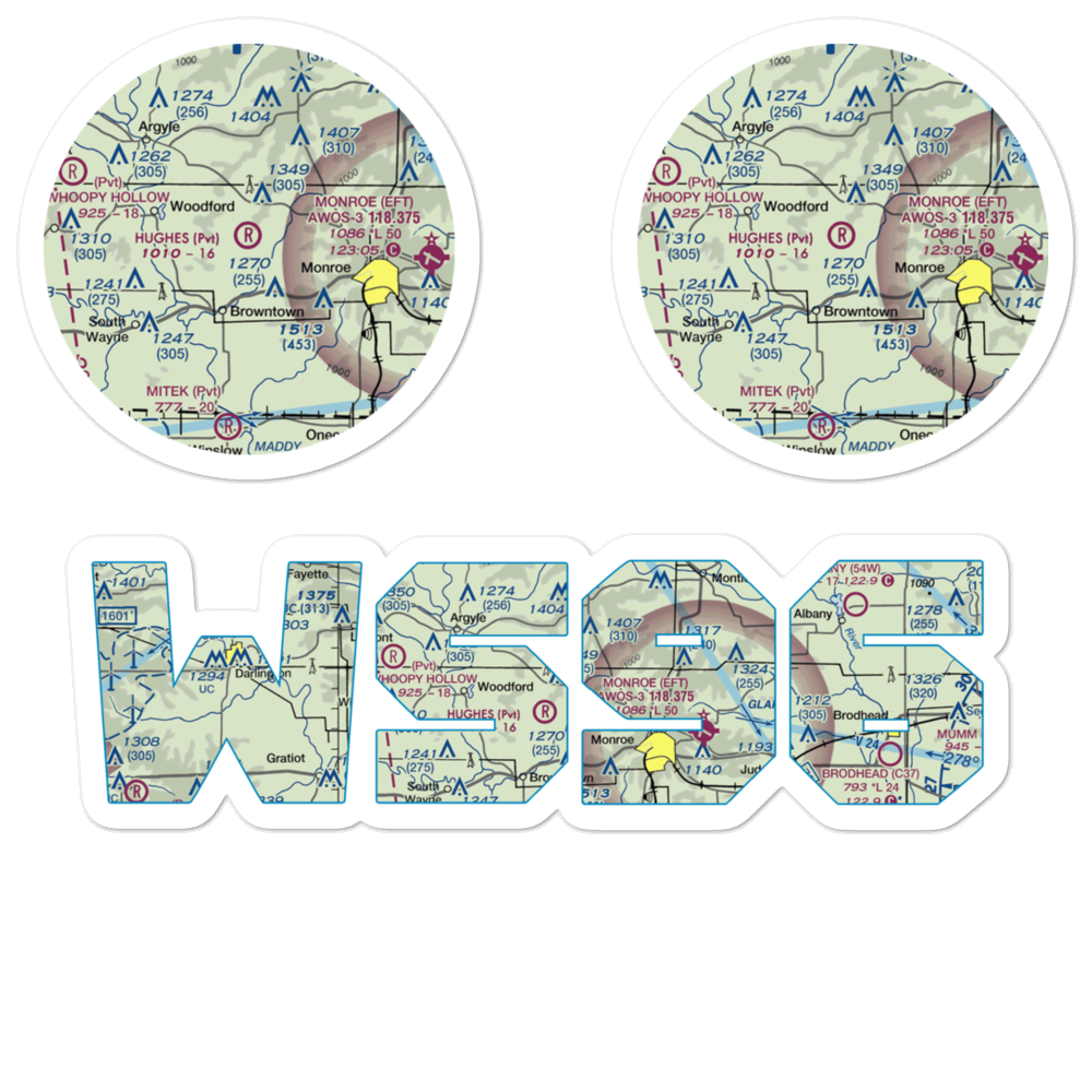 Hughes Airport (WS96) VFR Sectional Sticker Pack 