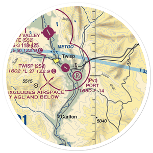 Port Field (WS87) VFR Sectional Sticker (20 mile)