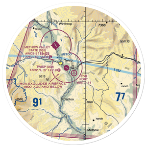 Port Field (WS87) VFR Sectional Sticker (30 mile)