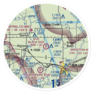 Black Dog Farm Airport (WS76) VFR Sectional Sticker (20 mile)