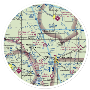 Black Dog Farm Airport (WS76) VFR Sectional Sticker (30 mile)