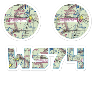Al's Airway Airport (WS74) VFR Sectional Sticker Pack