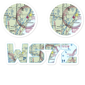 Cain's Field (WS72) VFR Sectional Sticker Pack