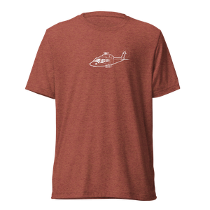 Sikorsky S-76 Utility Helicopter Tri-blend T-Shirt