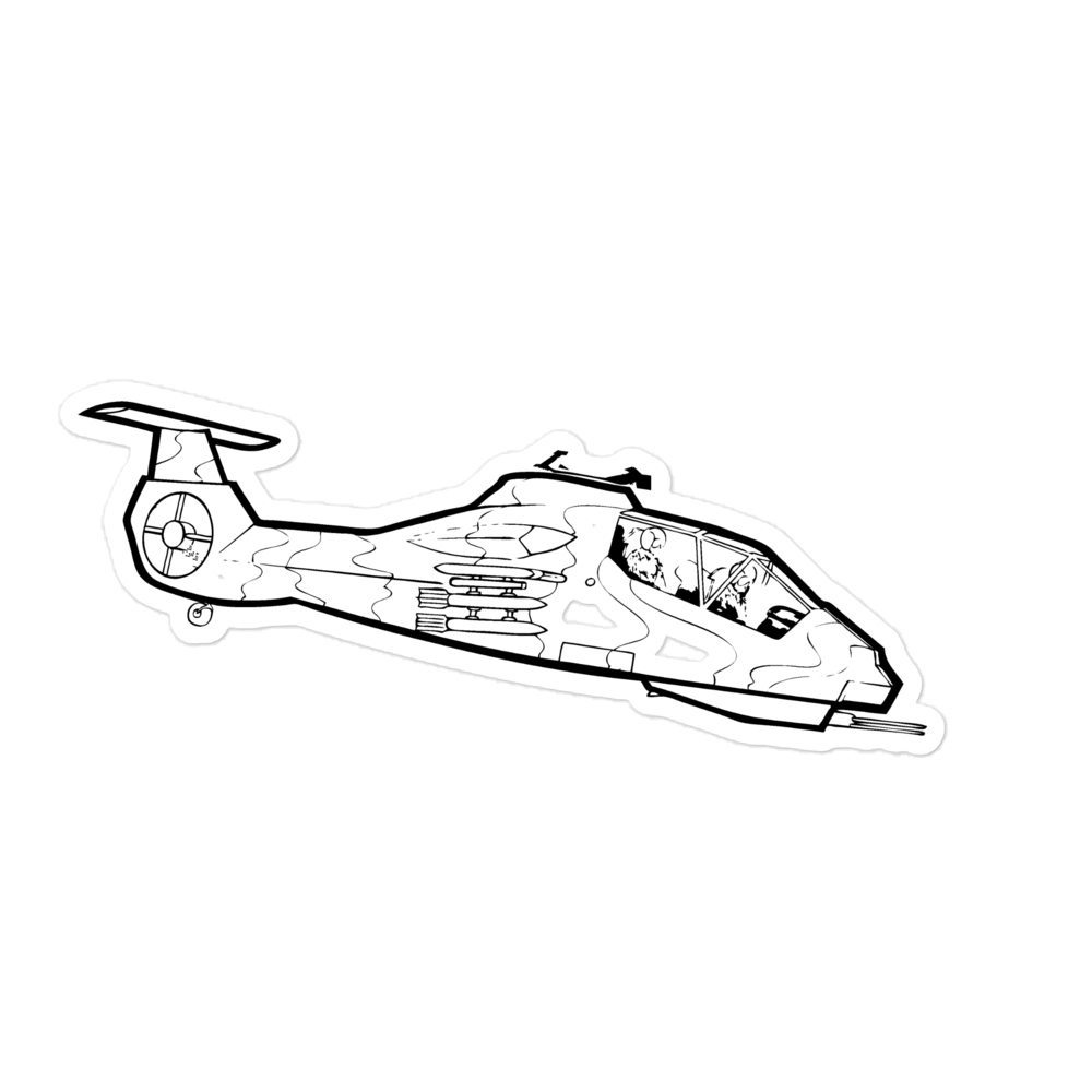 Stealth Reconnaissance Helicopter Sticker 