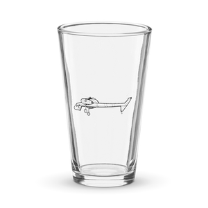 Mysterious Rotary-Wing S-60  Shaker Pint Glass