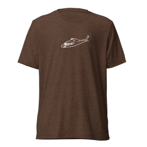 Sikorsky S-76D Luxury Helicopter Tri-blend T-Shirt