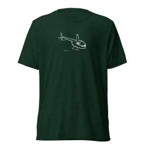 Robinson R-44 Light Helicopter Tri-blend T-Shirt