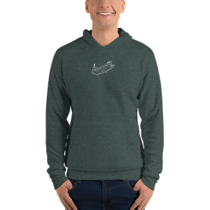 Boeing CH-47 Chinook Heavy-Lifter Bella + Canvas Hoodie
