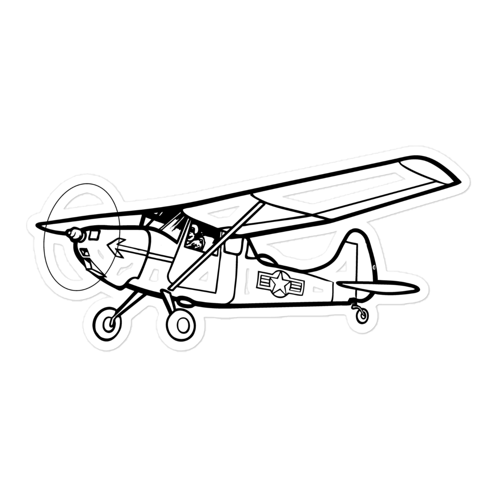 Cessna Bird Dog - Military Scout Sticker - Navy, Marine, USCG at Aeroswag