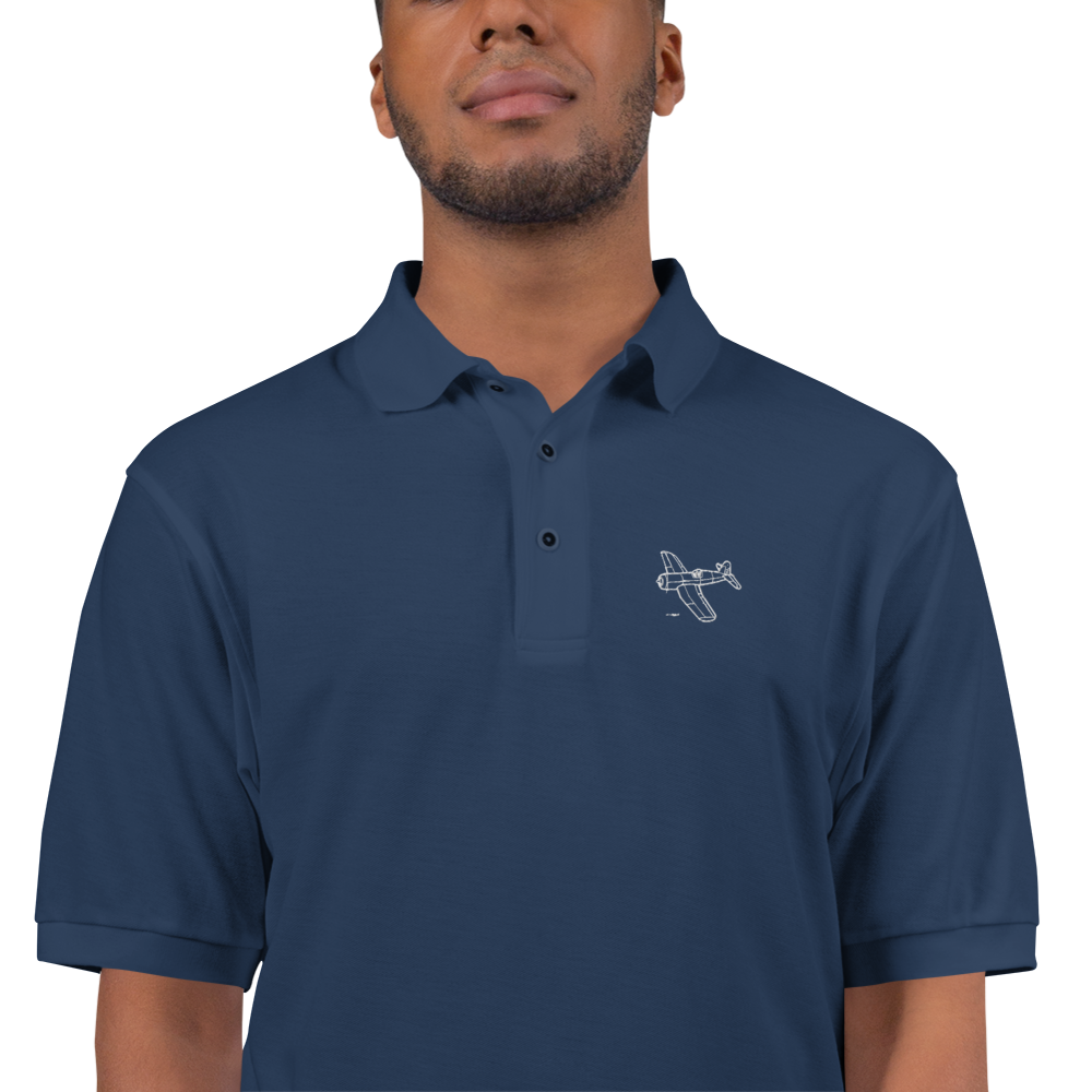 Vought F4U Corsair - Legendary Warbird 3 Port Authority Embroidered Polo Shirt 