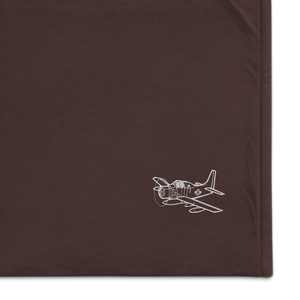 Douglas AD-5Q Skyraider ECM Warrior Port Authority Embroidered Premium Sherpa Blanket