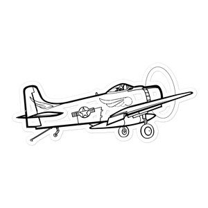 Douglas AD Skyraider - The Able Dog 2 Sticker