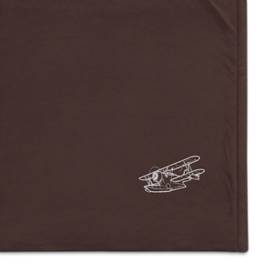 Grumman J2F Duck Amphibian Port Authority Embroidered Premium Sherpa Blanket