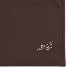 Grumman F4F Wildcat - WWII Hero Port Authority Embroidered Premium Sherpa Blanket
