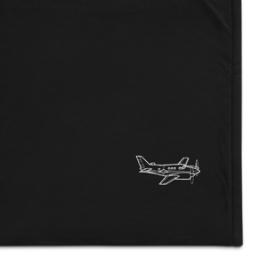 Beechcraft T-44 Pegasus Trainer Port Authority Embroidered Premium Sherpa Blanket