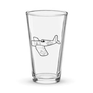 Vought F4U Corsair - The Bent Wing Bird  Shaker Pint Glass
