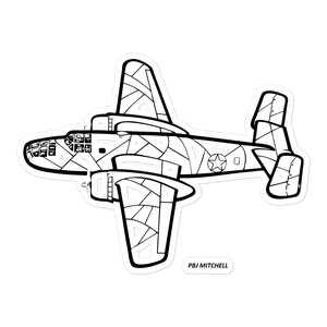 PBJ Mitchell: Versatile Warbird Sticker