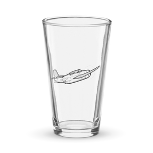 Grumman TBF Avenger Torpedo Bomber  Shaker Pint Glass