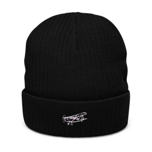 Stinson L-5 Sentinel - The Flying Jeep Atlantis Recycled Cuffed Beanie
