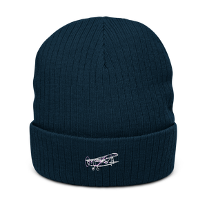 Stinson L-5 Sentinel - The Flying Jeep Atlantis Recycled Cuffed Beanie