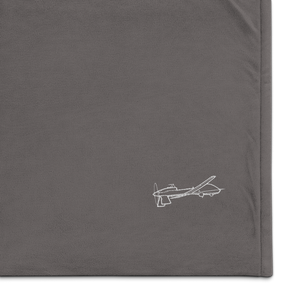 MQ-1C Grey Eagle UAV Port Authority Embroidered Premium Sherpa Blanket