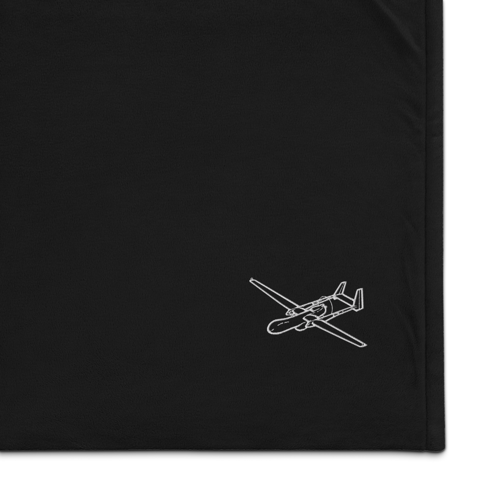 Heron TP Advanced UAV Port Authority Embroidered Premium Sherpa Blanket 
