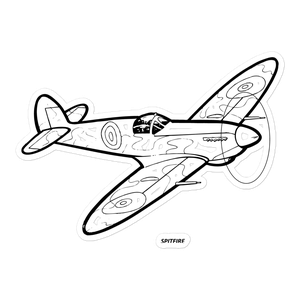 Supermarine Spitfire Fighter 3 Sticker