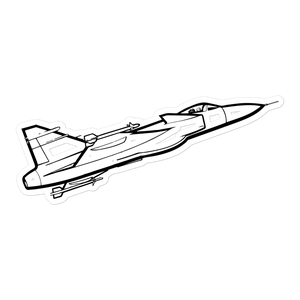 Saab JAS 39 Gripen - The Nordic Defender Sticker