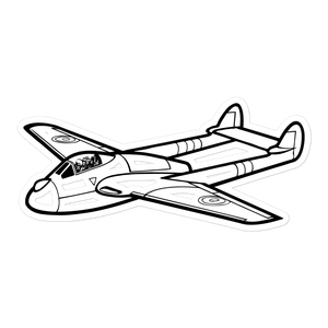 de Havilland Vampire Jet Fighter Sticker