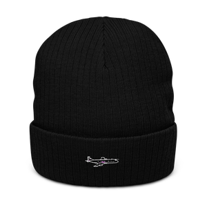 Mysterious Euro Combat Aircraft Atlantis Recycled Cuffed Beanie