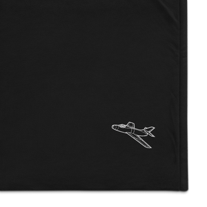Dassault Mystere IV Jet Fighter Port Authority Embroidered Premium Sherpa Blanket