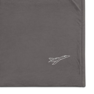 Dassault Super Étendard Strike Fighter Port Authority Embroidered Premium Sherpa Blanket