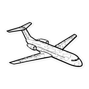 Fokker F100 Airliner Sticker