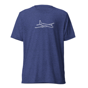 Canadair CL-44 Swing-Tail Airliner Tri-blend T-Shirt